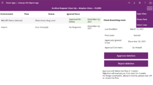Figure 9 – Cleanup Old Objects App users view