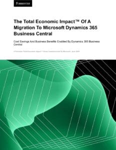 Tei Of A Migration To Microsoft Dynamics 365 Business Central Forrester June 2024