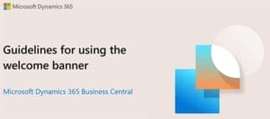 Welcome banner in business central