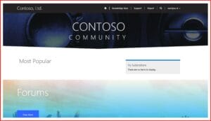 contoso community screenshot website