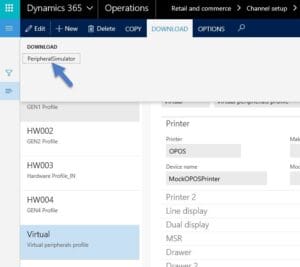Peripheral Simulator Dynamics 365 Operations 2