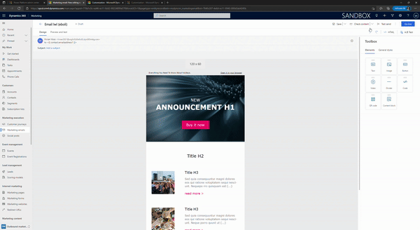 Dynamics 365 Marketing: Spam checker