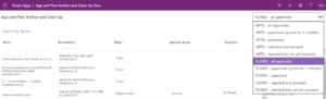 Figure 7 – App and Flow Archive and Clean Up view