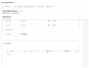 Appointment description understøtter rich text