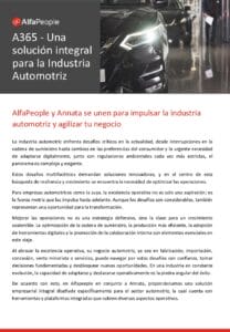 Brochure A365 Para La Industria Automotriz