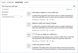 Dynamics 365 Customer Service-Knowledge Base