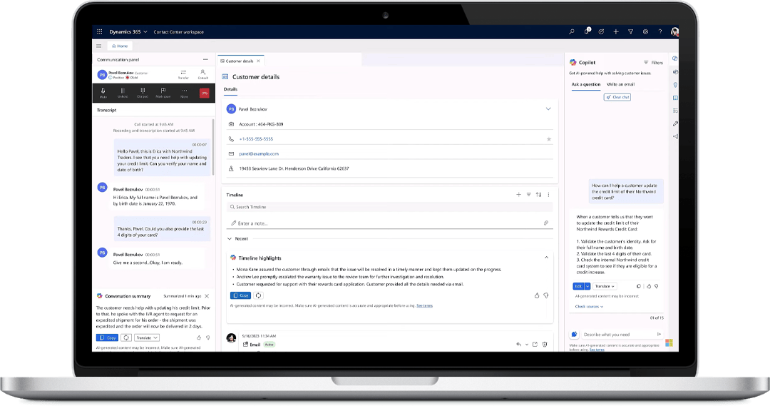 Web Contact Center Function Screens