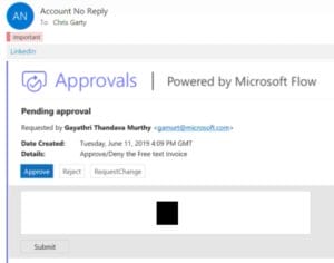 Workflow approval using Microsoft Flow