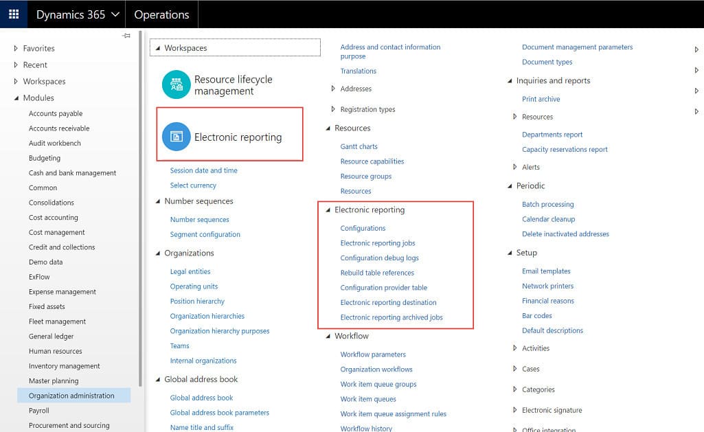 Electronic Reporting In Microsoft Dynamics 365 For Operations Image1