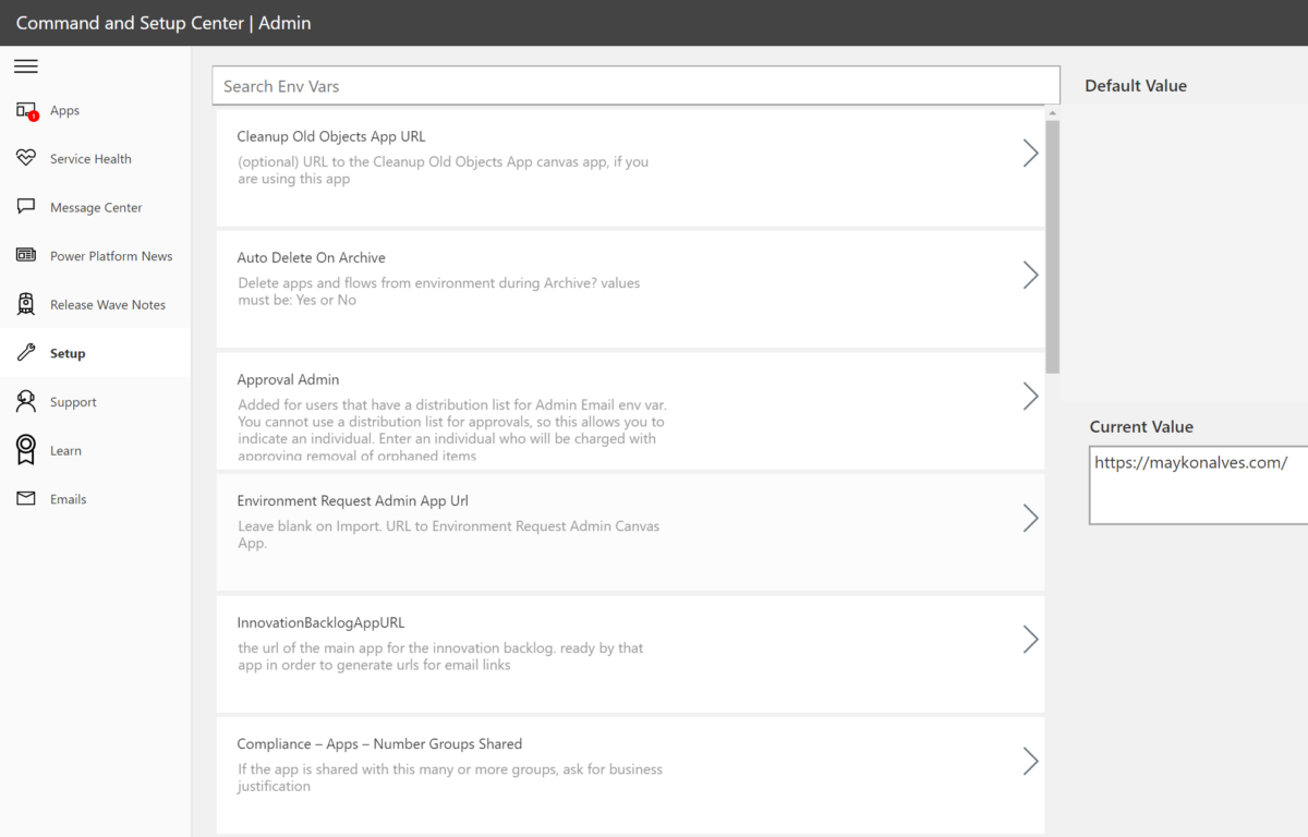 Figure 1 – Admin Command Center View
