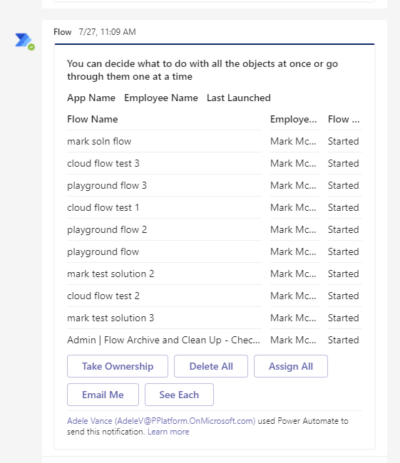 Figure 4 – Notification Orphaned Objects (Child)