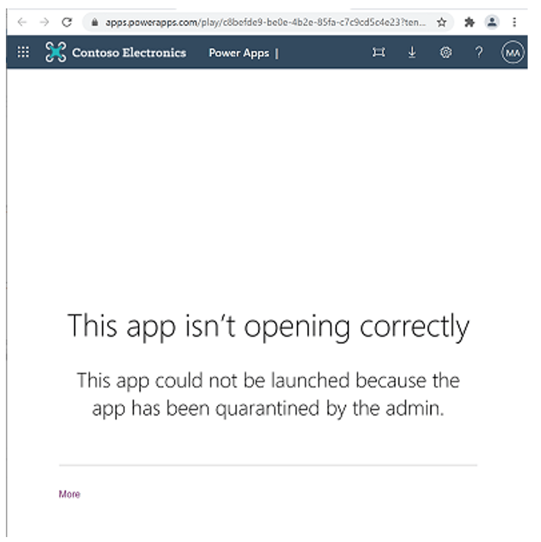Fig 6: Enable quarantine for non-compliant Power Apps