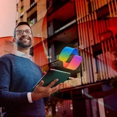 AP Website Slider Reimagine Work with Microsoft AI mobile