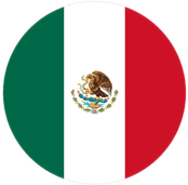 mexico flag round